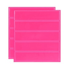 2Pcs 4.5" x 1" Adhesive Night Warning Reflective Stickers Pink