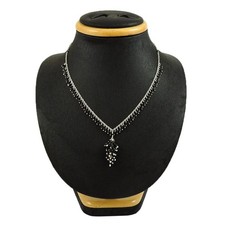 925 Silver Cubic Zirconia Gemstone Beaded Birthday Bezel Sister Necklace Jewelry