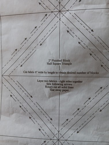 Roll of Half Square Triangles Patchwork Accessories 2" Finished Block Pattern - Picture 2 of 5