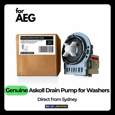 Genuine Askoll Drain Pump and Seal for AEG Washing Machine