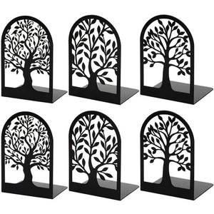 Book Ends, Metal Bookends for Shelves Decorative, Tree Stopper for Heavy Book... - Picture 1 of 7