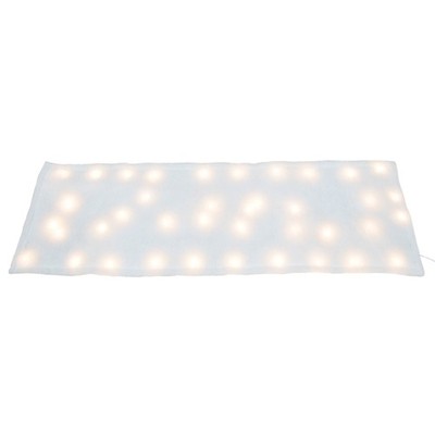 ProductWorks Pre-Lit Snow Cover Blanket 8 Function Holiday Decoration, 60'' x 15''