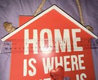 Wood Wall Hanging Valentines Day Sign “Home Is Where The Heart Is” Plaques Decor — photo 8
