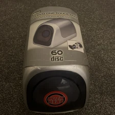 Fellows 60 Disc Slide Out DVD/ CD Storage Case Push Open Desktop Holder Vintage