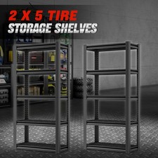 2x Heavy Duty 5-Tier Metal Shelves 72" Adjustable Storage Shelving 35"x15.7"x72"