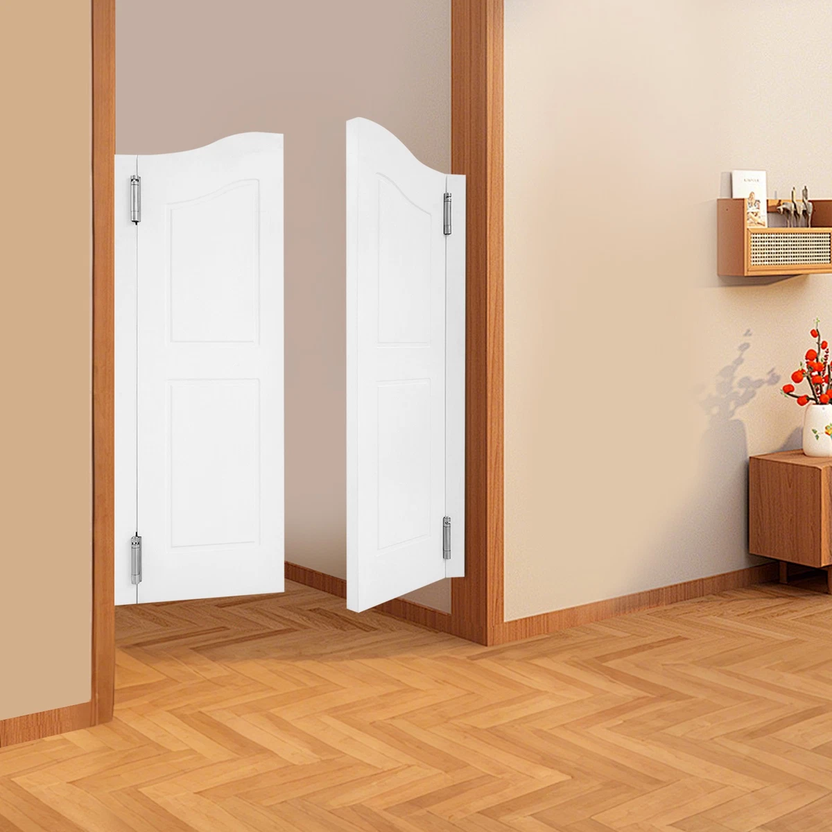 Puerta doble partición 180° puerta sólida puerta batiente para entrada 76*107 cm