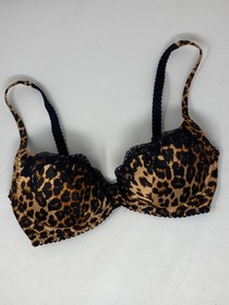Agent Provocateur Molly Leopard Silk Bra 32D