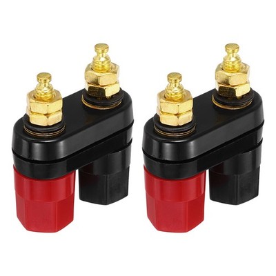 2 Pcs Banana Jack, 10A 5 x 4mm Female Insert Mounting, Red&Black
