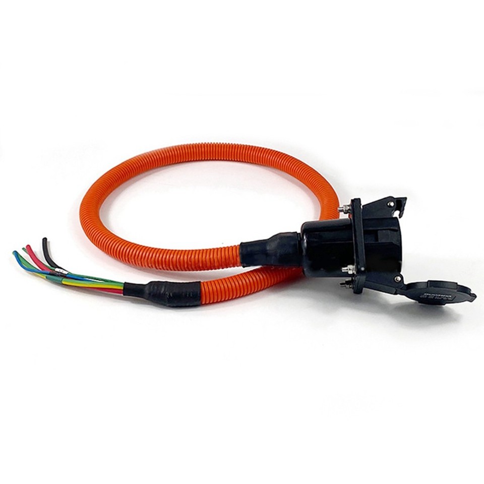 Electric Vehicle Adapter 32A SAE J1772 AC Charging Socket with Bellows ...