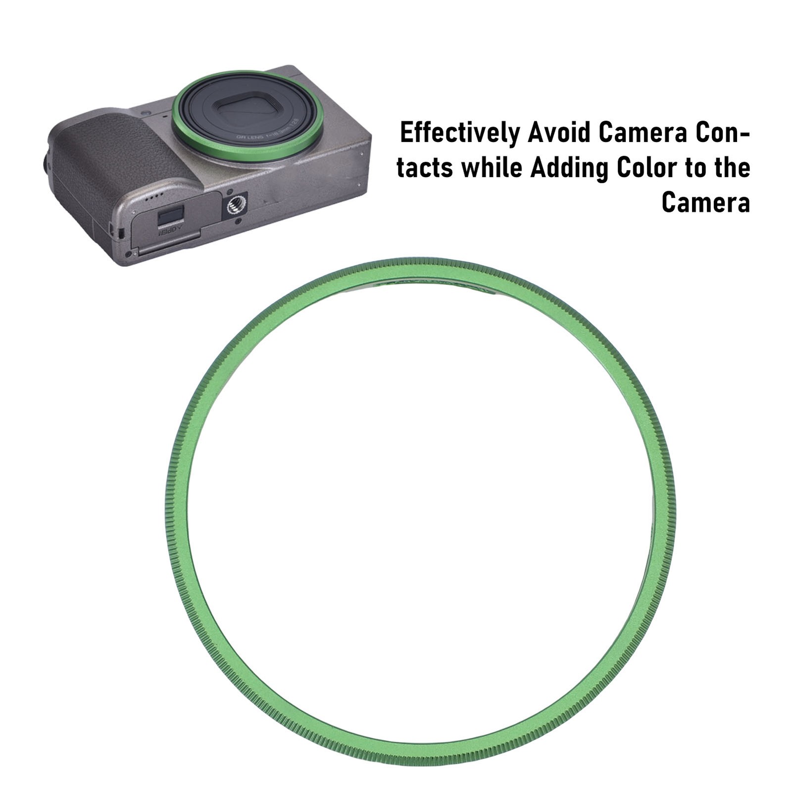 Lens Decoration Ring Cap Aluminum Alloy Lens Decoration Ring Anti Scratch Easy