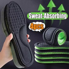 4pcs Memory Foam Insoles for Shoes Men Women Deodorant Absorb-Sweat Massage Spor