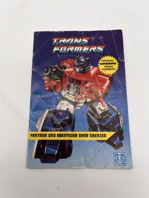 Transformers G1 Booklet 1989 A6 Katalog Europäisch MB Exclusiv Hasbro Vintage TO