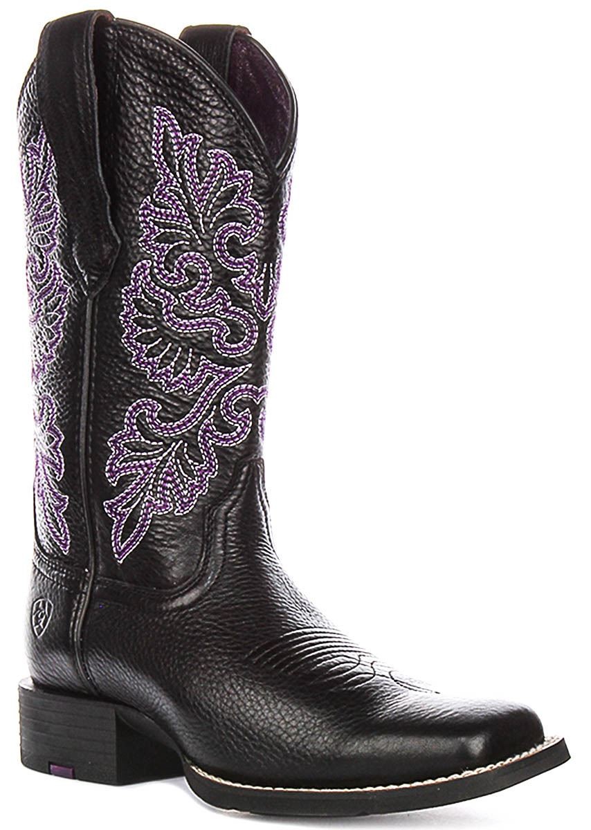 Ariat Rund Geschnrt Stretch Breit Quadratische Zehe Mittelhoch Damenstiefel IN 33790₽