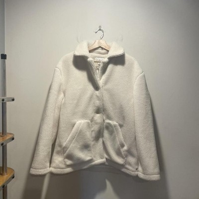 Rusty Women's Cream Winter Warm Button Up Jacket Size S