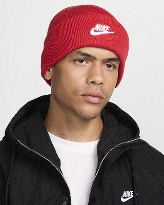 Nike Strickmütze Herren Peak Futura Beanie Hut Rot HF0186-657 Cap Neu