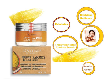 L'Occitane En Provence Radiance Scrub For Face with Pomelo Fruit 2.6 OZ NIB