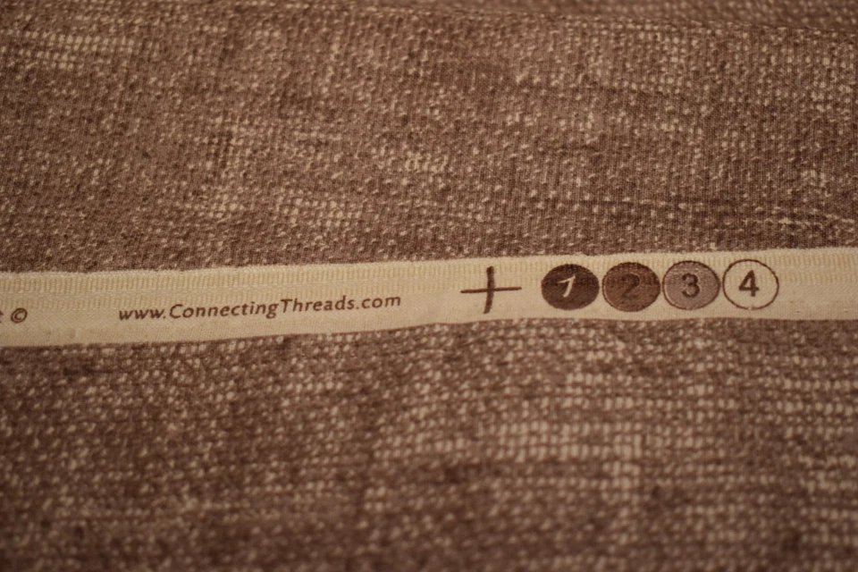 4 YARDS X 45" QUILTER'S CANDY connecting threads 100% COTTON FABRIC tan cream - Image 2 of 3