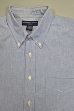 Vintage Abercrombie Fitch Oxford Shirt Mens 17 33/34 XL Blue Cotton OCBD