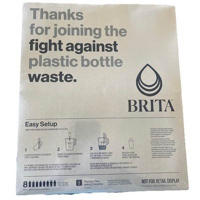 NEW SEALED Genuine Brita Water Pitcher Standard Replacement Filters 8 Pack