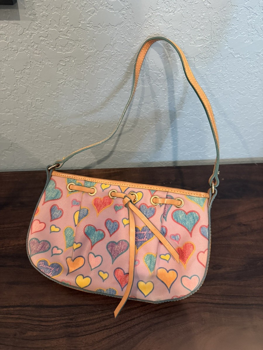 Dooney & Bourke Y2K Vintage IT Bag Pink DB Rainbow Monogram