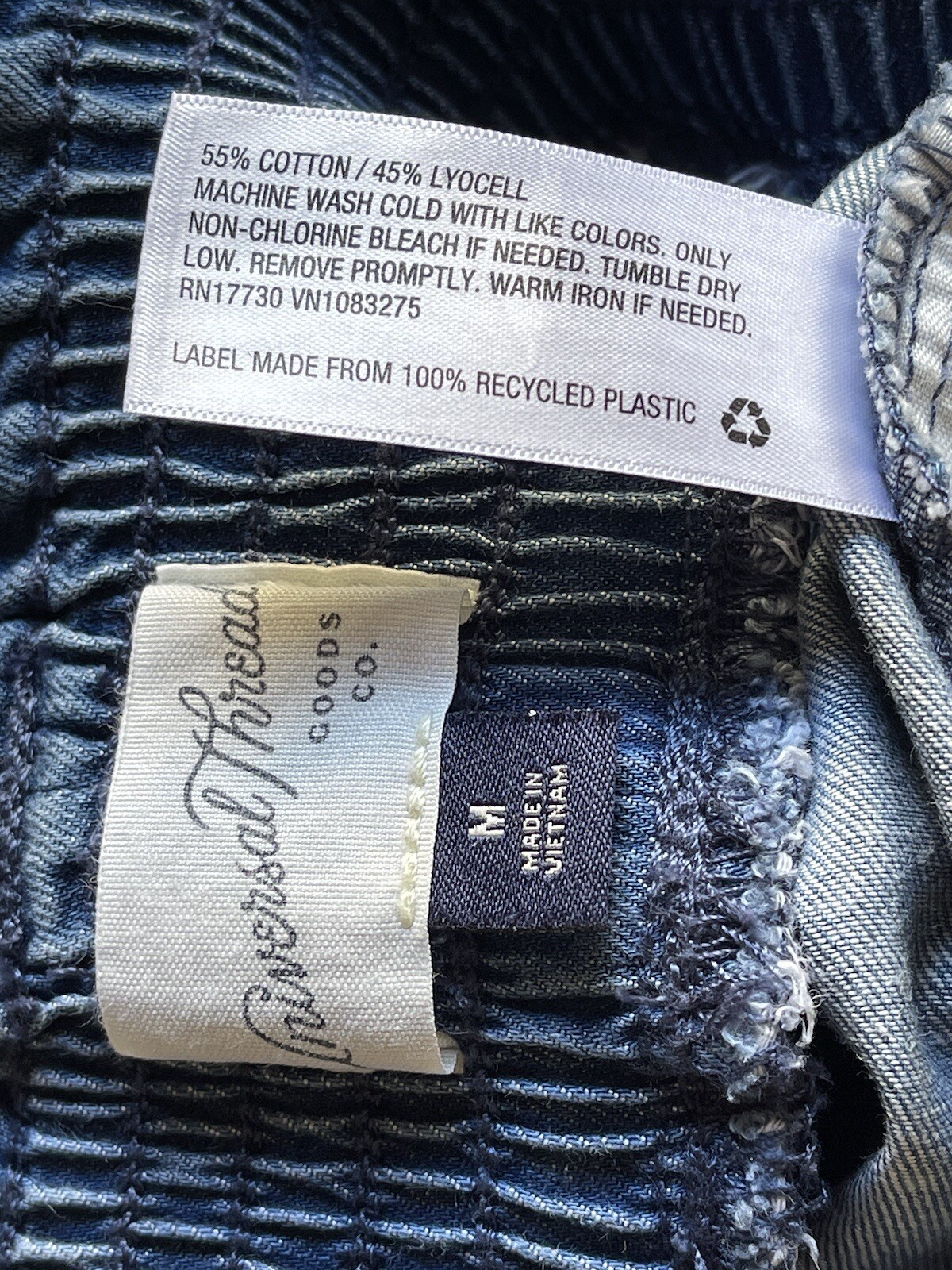 Universal Thread Blue Denim high rise pull on sho… - image 9