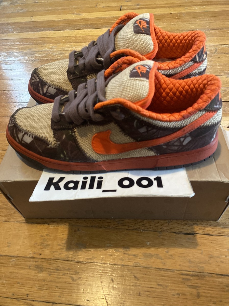 Worn Nike Dunk Low Pro SB Size 12 Hunter 304292-281 Supreme