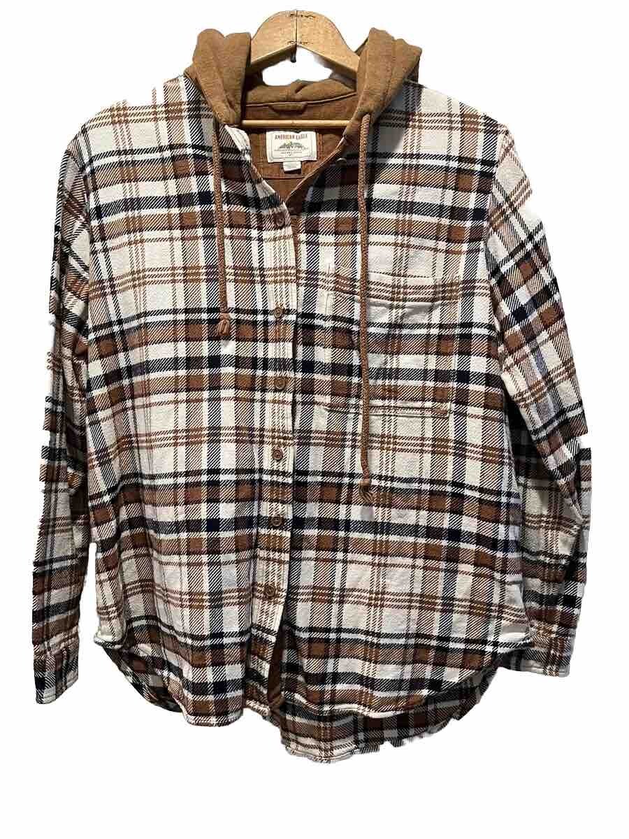 Plaid Jacket Ae Plaid Hooded Button Up Shirt American Eagle