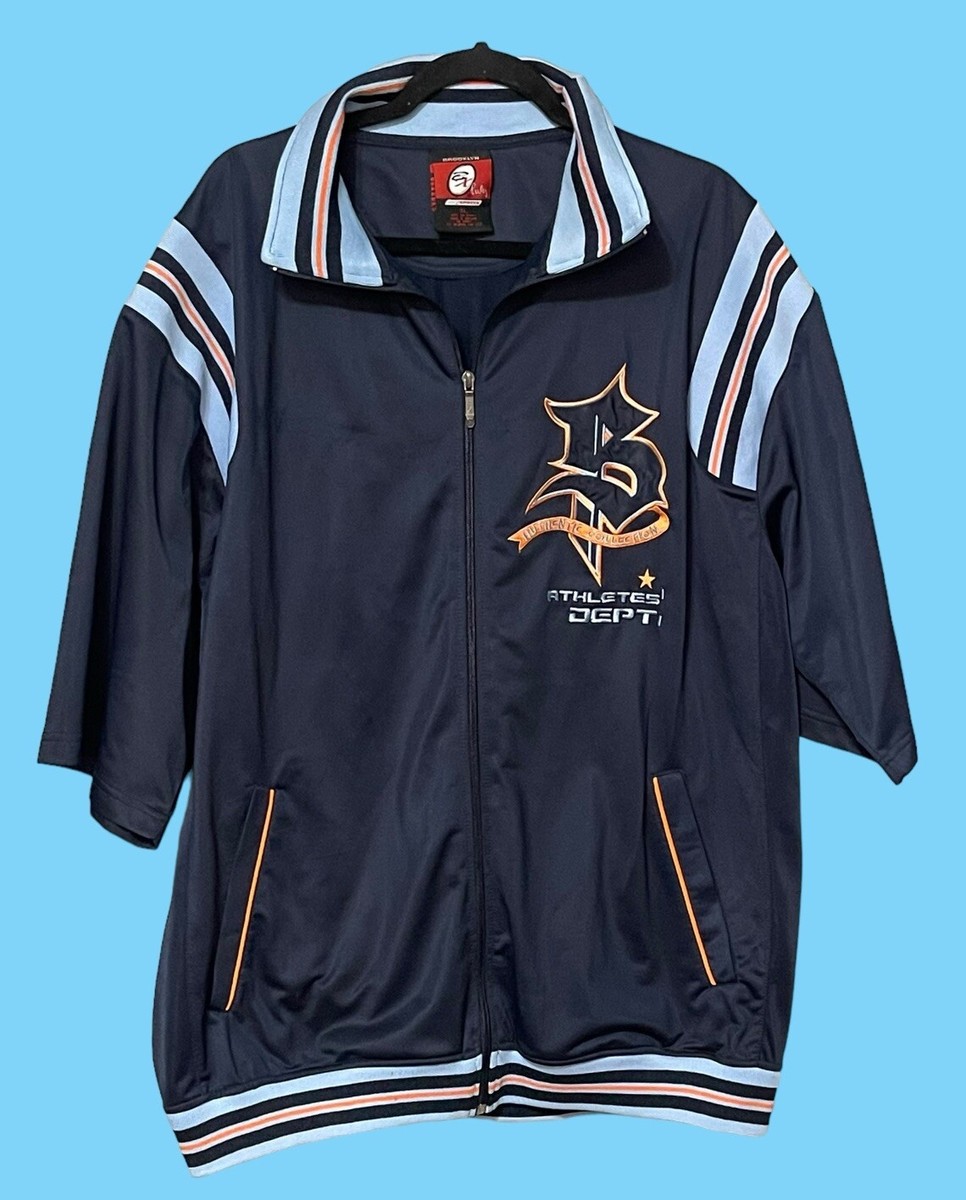 Brooklyn Express Blue Vintage Logo Full Zip Track Jacket Men's X
