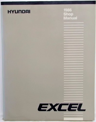 1986 Hyundai Excel Factory Service Manual Original Shop Repair Book - Bild 1 von 2