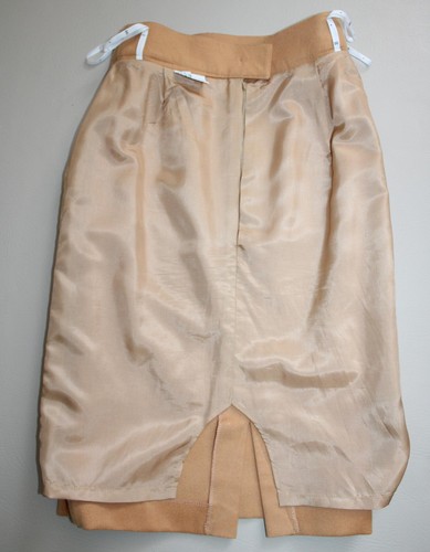 Gonna a matita vintage cammello lana cashmere taglia EU 36 UK 8 lana cashmere - Foto 5 di 7