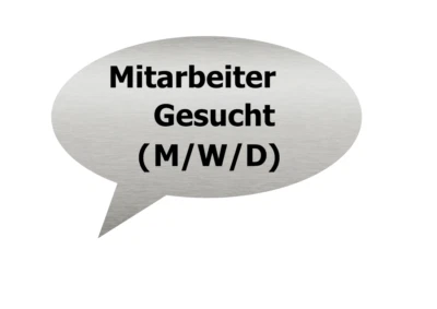 WERRA-PRINT Mitarbeiter Gesucht auf Metalloptik Druck verschiedene Größen für Gewerblich