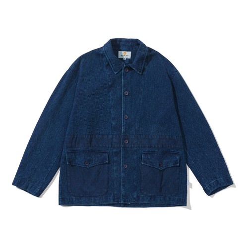 Men's Vintage Style Cotton Dobby Japanese Kendo Sashiko Blazer Workwear Jacket - Picture 13 of 13