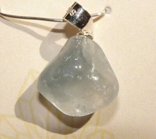 Blue Tara Quartz Tumbled Stone Pendant j3403