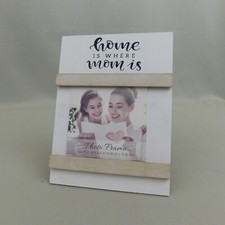 Home Is Where Mom Is 4"x4" Back Stand Wood Picture Frame Mother's Day 3273