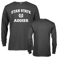 Utah State University Aggies Distressed Retro Logo Long Sleeve T-Shirt