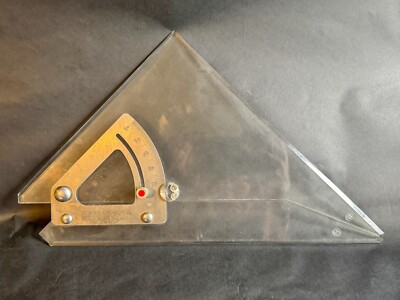 VINTAGE TRUE ANGLE BLUNDELL HARLING LTD ADJUSTABLE  TRIANGLE RULE RULER MEASURE