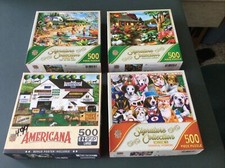 Master Pieces 500/Pc Jigsaw Puzzles Lot Of 4 Elder Estate Hundreds Available
