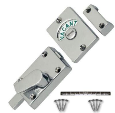 Lot De 12 Porte-boulons En Laiton Chromé - Verrou Coulissant - 63 Mm - Onestopdiy