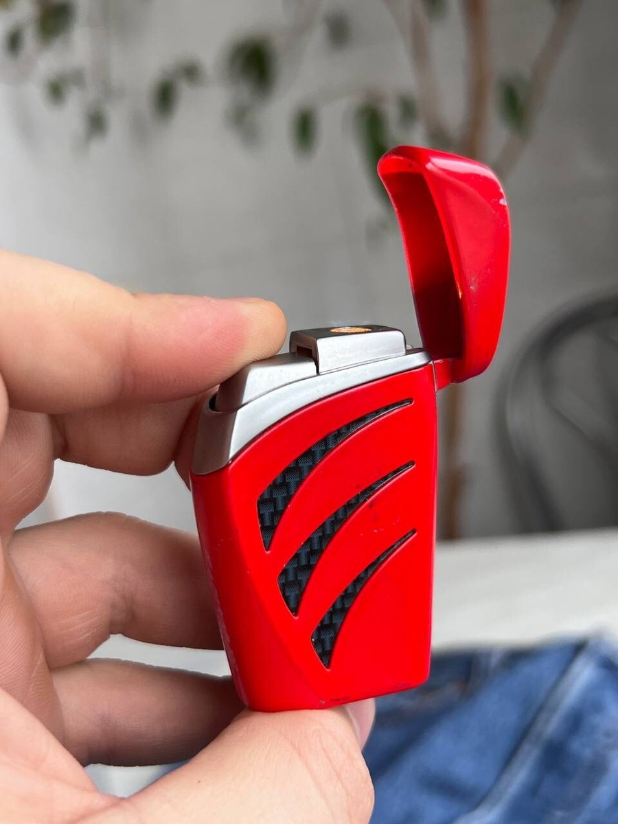 90s Vintage MARLBORO CIGARETTES FERRARI STYLE METAL LIGHTER