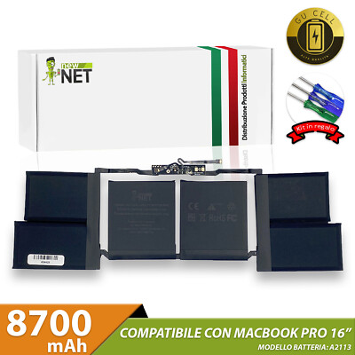Akku A2141 kompatibel mit Mac Book Pro 16'' A2113 (Bj. 2019) 8700mAh