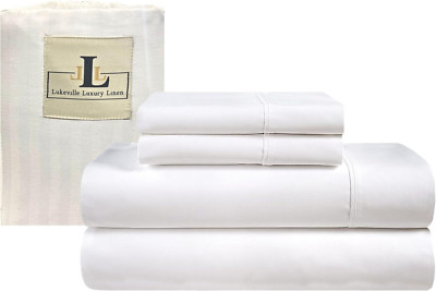Twin XL Size Bed Sheets - Softest 100% Cotton 4PC Sheet Set -500 Thread Count- C