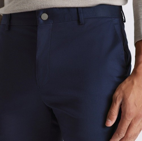 Spoke “Sharps” Chinos Slim / Straight “Build A” W31 L31 Navy BNWOT RRP £120 - Picture 6 of 20
