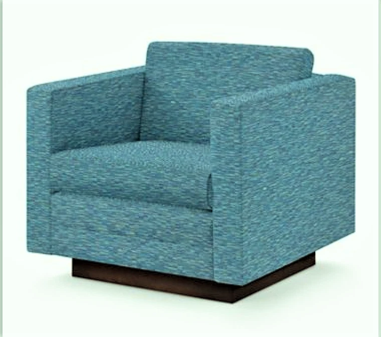 Tela de tapicería de vinilo geométrico Momentum Silica Strata azul océano, turquesa Foto 2 de 2