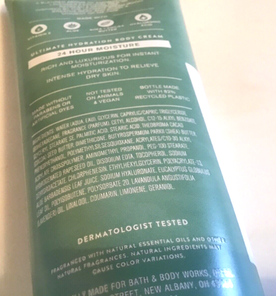 Bath and Body Works Breathe Deep EUCALYPTUS & LAVENDER Body Cream & Bar