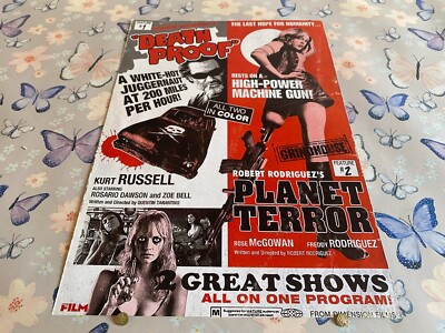PAD1 WERBUNG 12X9 DEATH BEWEISEN & PLANET TERROR FILME