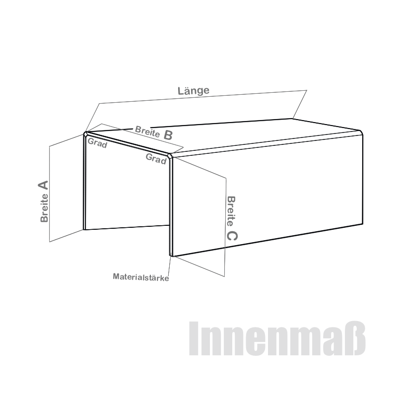 Alu-Lochblech U-Profil 1000x20x155x20 Mm – Dekor Außen, Natur, 1,5 Mm Stark