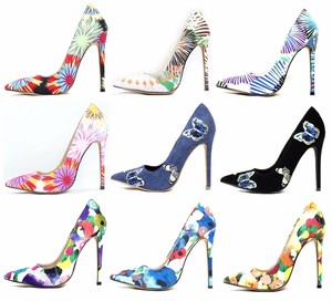 multi colored stilettos