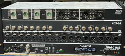 Telecast Fiber Systems Adder II, 882i Intercom, BNC AES-16, XLR TX/RX For Parts