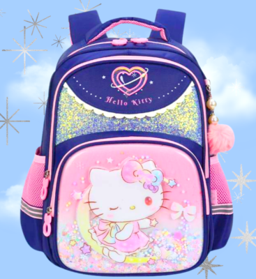 Sanrio Hello Kitty Backpack Glistening 3D Galaxy Deluxe Girls Premium School  Bag | eBay