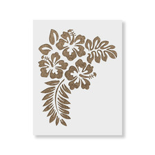 Hibiscus Flower Stencil - Durable  Reusable Mylar Stencils